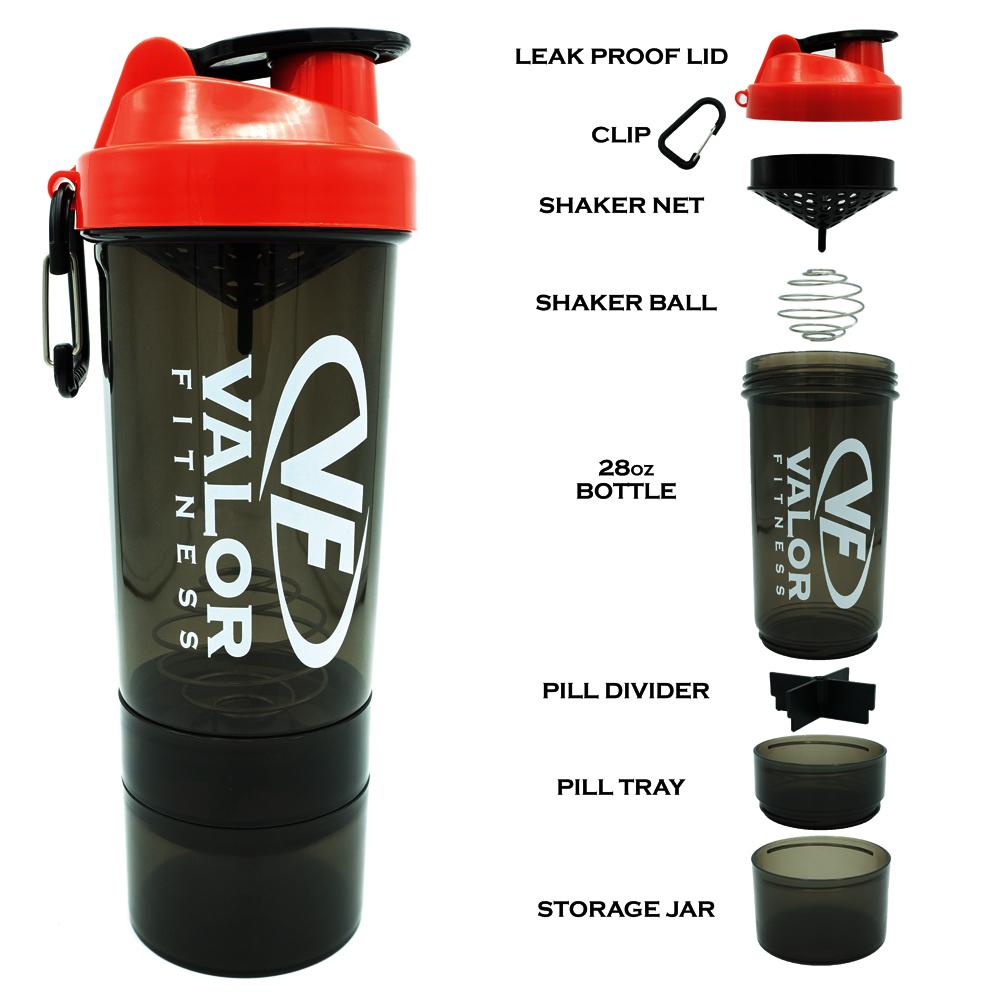 Valor Fitness ZB-Multi, Shaker Bottle with Storage