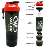 Valor Fitness ZB-Multi, Shaker Bottle with Storage